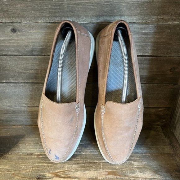 Mens Johnnie-O Light Brown Leather Slip‎ On Loafers Shoes Size 11 M main image 7